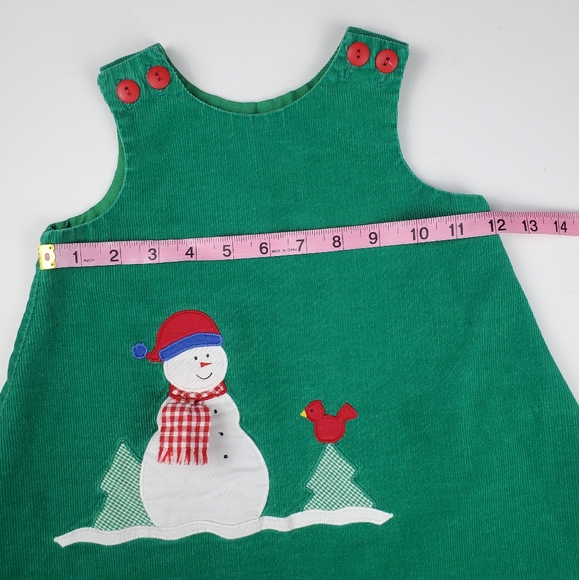 Mulberry Street Holiday Snowman Corduroy Dress Size 3T - Picture 8 of 10